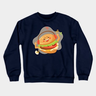 Burger Music Funny Crewneck Sweatshirt